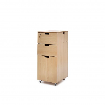 Hospital bedside locker - flap, side door, drawer, cupboard