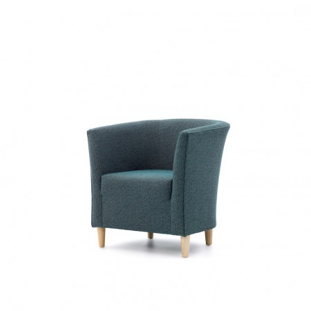 Jura contract tub chair with fixed seat for clubs, hotels or care homes - bar, lounge or bedroom