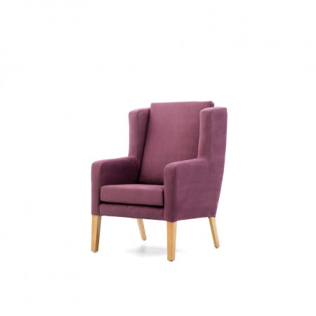 Colonsay high back chair with wings for hotel and care home lounges