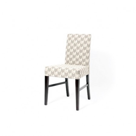 Enna, upholstered mid back contract dining chair for care homes and hotels in geometric fabric