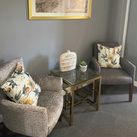 Canterbury care home desk or dining tub chair in reception setting