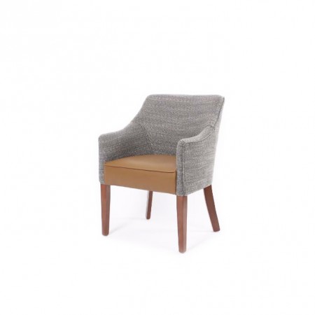 Kenwood compact contract tub chair for hotels, care homes and sports and social clubs in contrasting fabrics - ideal dining tub chair