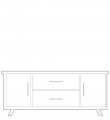 Sideboard, low, 2 drawer