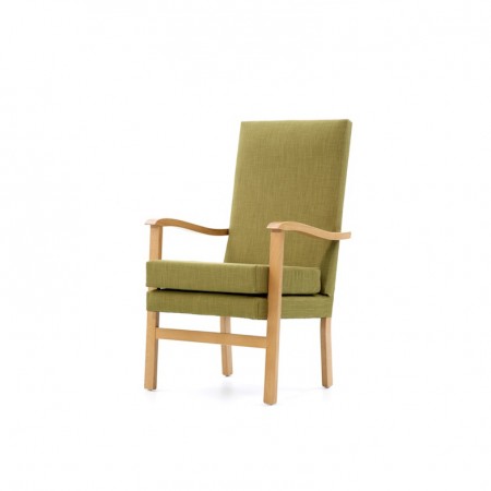 Deepdale standard traditional care home lounge chair with show wood