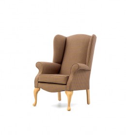 Classic wingback lounge chair, ideal for care homes or hotels