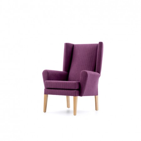 Kirkstall traditional high back with wings lounge chair for residential homes