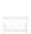 Sideboard, 3 door, 3 drawer
