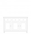 Sideboard, 3 door, 3 drawer
