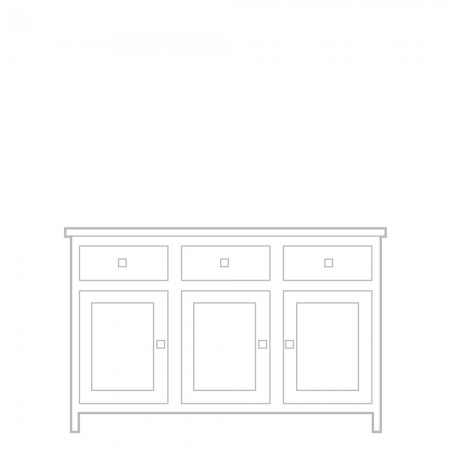 New England Sideboard, 3 door, 3 drawer