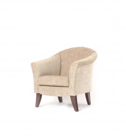 The Manor tub chair is a very generous size, ideal for hotels, sports and social cubs and care homes  - here in Agua Juno mink fabric