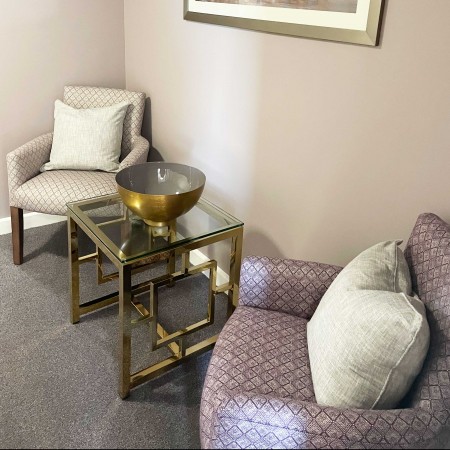Canterbury care home desk or dining tub chair in corridor