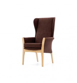 Conisborough show wood lounge chair with loose cushion for residential homes