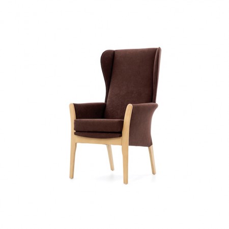 Conisborough show wood lounge chair with loose cushion for residential homes