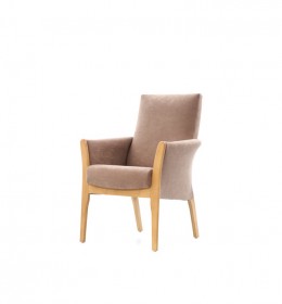 Worsborough lounge chair with show wood ideal for healthcare, care home and nursing home settings