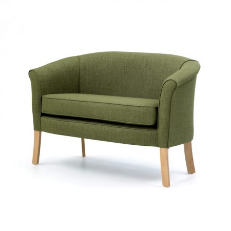 Devon popular care home lounge 2 seater in green fabric